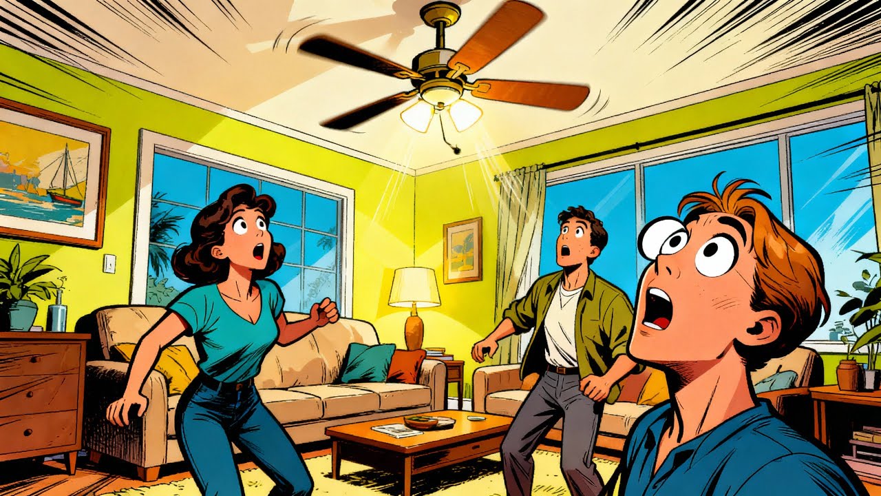 That Awkward Ceiling Fan Fall—Caught on Film!