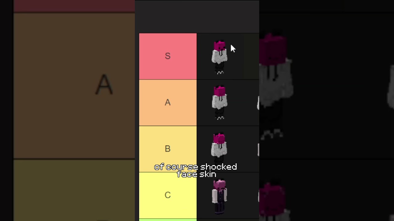 ranking every skin i've ever made #minecraft #skins #tierlist