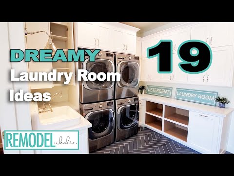 19 Dreamy Laundry Room Ideas | Remodelaholic  #diy #ideas #laundryroom