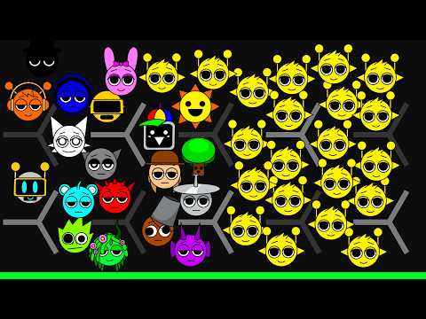 19 Sprunki VS 1 SIMON Marble Race in Algodoo - Who Will Win ?