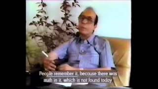 Talat Mahmood Talks About History of Film Ghazals | 1987 Interview