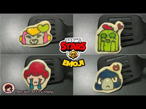 Brawl Stars Emoji Pancake Art - Surge, Pam, Spike, Crow