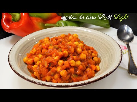 GARBANZOS CON VERDURA RECETA LIGHT BAJA EN CALORÍAS PERFECTOS PARA TU DIETA | RECETA VEGANA FÁCIL