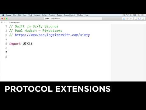 Protocol extensions – Swift in Sixty Seconds
