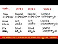 Mastering English Verb Forms V1 V2 V3 V4 Verb Forms Explained With Telugu Meanings VERBS