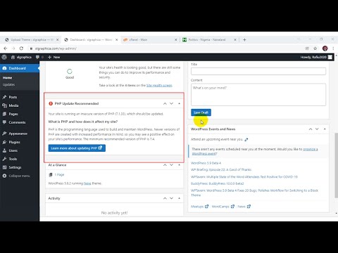how to update your WordPress php version from cpanel tutorial