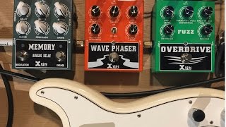 Video thumbnail for P Bass Fuzz Overdrive Phaser & Delay Demo Xvive W1 W2 W3 by Greg Kocis