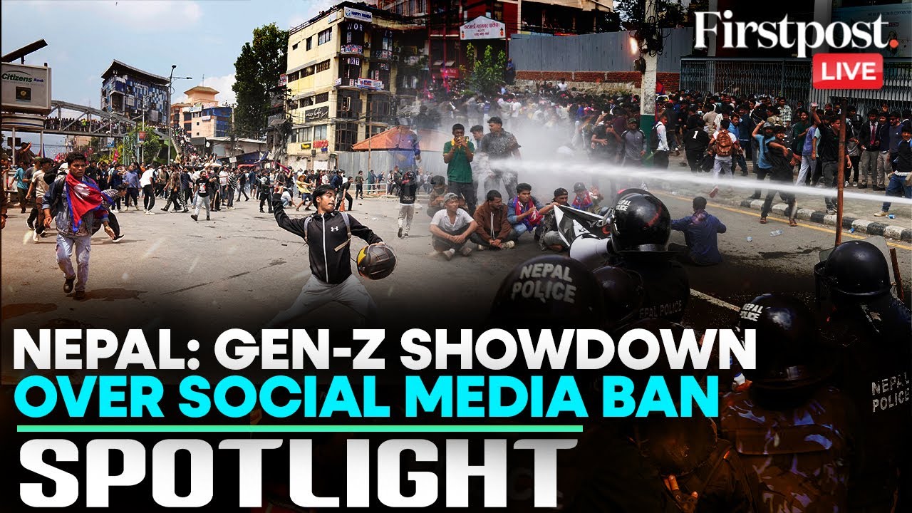 LIVE:  Nepal Social Media Ban Protests Turn Violent, Curfew in Kathmandu | Spotlight | N18G