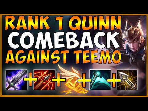 NEW QUINN BUILD TO USE AGAINST TEEMO! RUNAAN'S IS THE NEW SHIV (BIG COMEBACK) - League of Legends