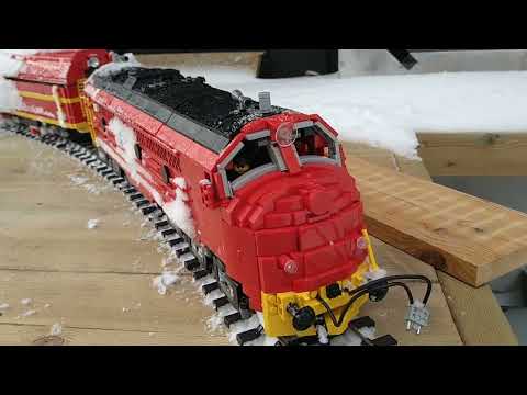 Lego rail snow blower - after being in service!