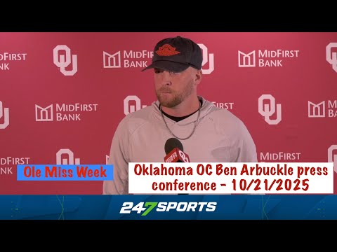 Oklahoma OC Ben Arbuckle press conference (Ole Miss Week) - 10/21/2025