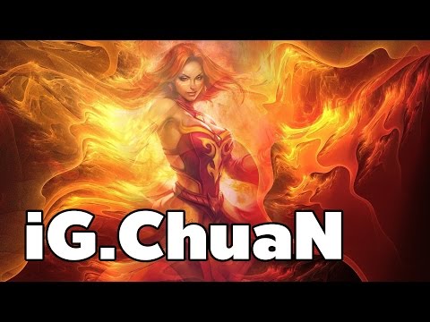 IG ChuaN Plays Lina Mid Ranked MMR Game