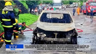 Dalawang sasakyan nasunog sa Daraga, Albay