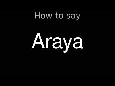 How to Pronounce correctly Araya (Movie)