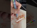 Drawing famous paintings using only a 4 color ballpoint pen! ✍️✨ #art #viral #shorts