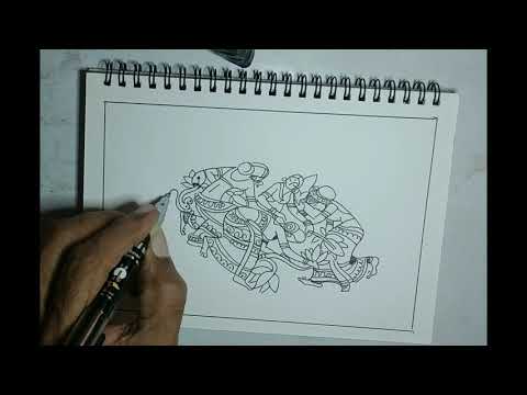 sketch composition  with ladies figures