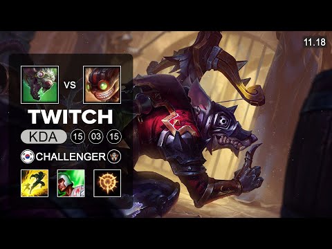 HLE Deft Twitch vs Ziggs - KR Challenger - Season 11 Patch 11.18