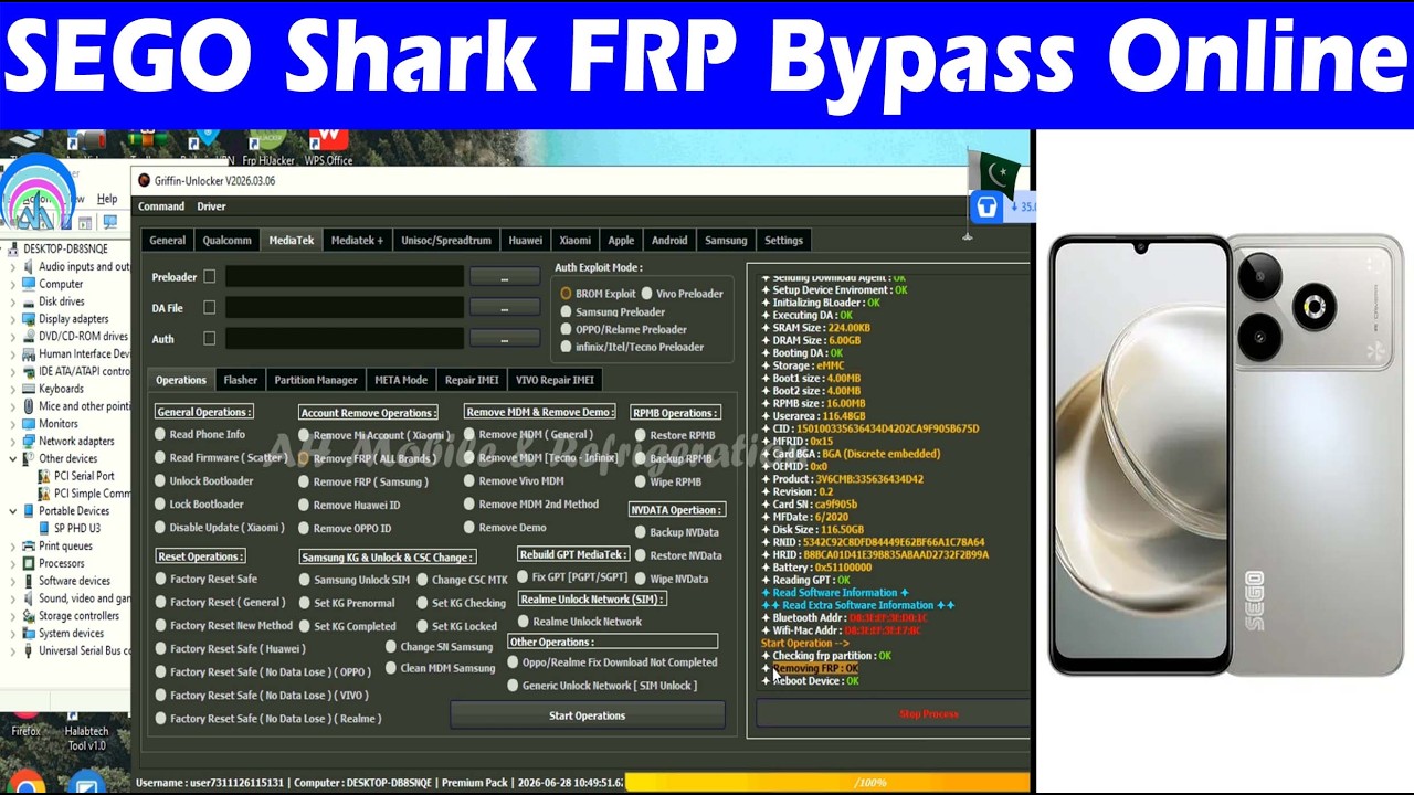 Sego Shark FRP Bypass (Online Service Available)