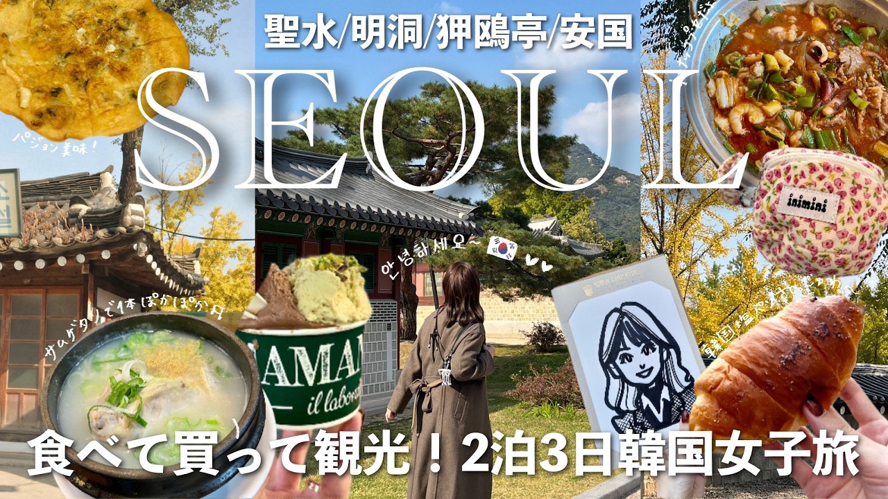 ［Korea］2泊3日詰め込み韓国女子旅🇰🇷💞買い物・グルメ・観光大満喫！(聖水/明洞/狎鴎亭/安国)