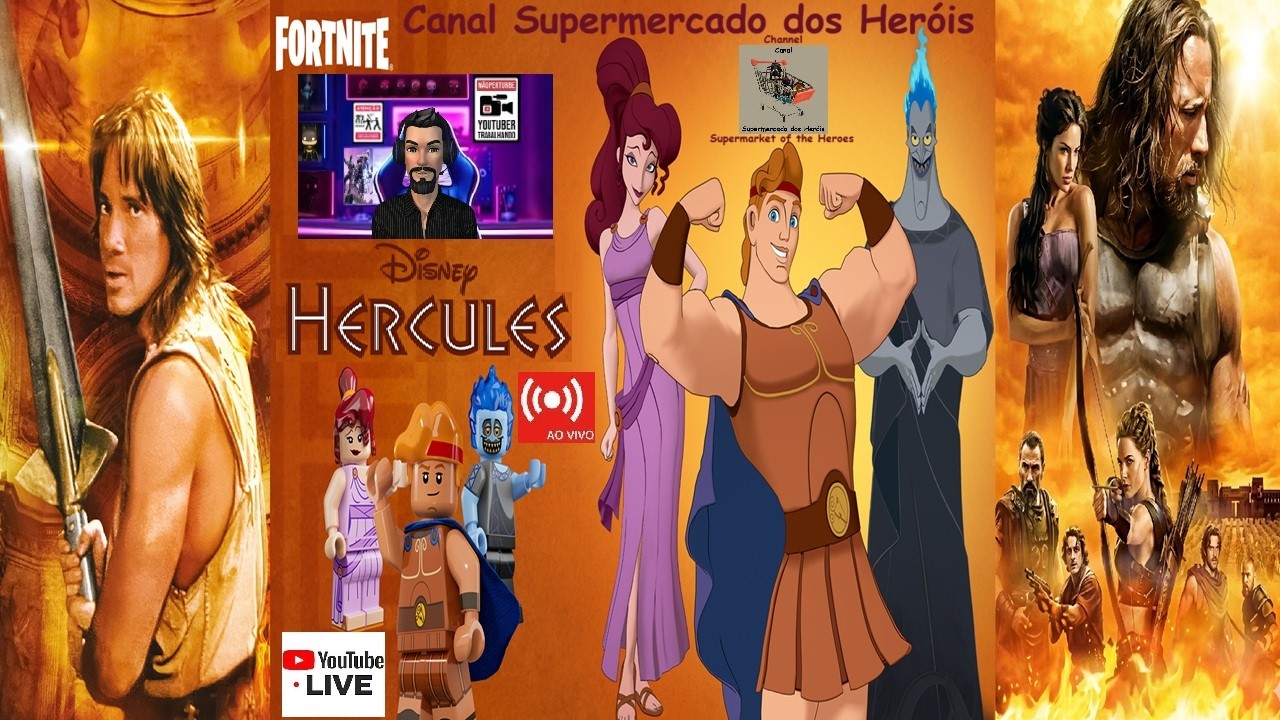🔴 AO VIVO: HÉRCULES da DISNEY no FORTNITE | CANAL SUPERMERCADO dos HERÓIS é SURREAL😎👑🤣🛒