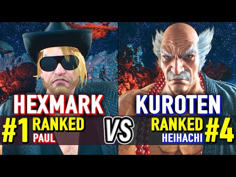 T8 🔥 HEXMARK (#1 Ranked Paul) vs KUROTEN (#4 Ranked Heihachi) 🔥 Tekken 8 High Level Gameplay