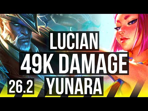LUCIAN & Taric vs YUNARA & Neeko (ADC) | Good KDA: 22/1/6, 49K damage | KR Challenger | 26.2