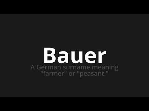 How to pronounce Bauer