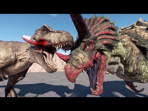 T-REX vs ALL HYBRIDS DINOSAURS - Jurassic World Evolution 2