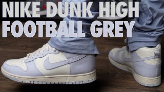 NIKE DUNK HIGH FOOTBALL GREY - ON FEET