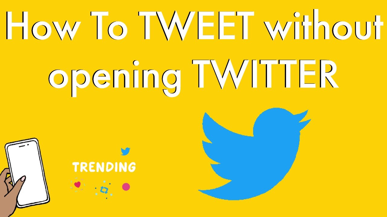 How to TWEET without opening TWITTER