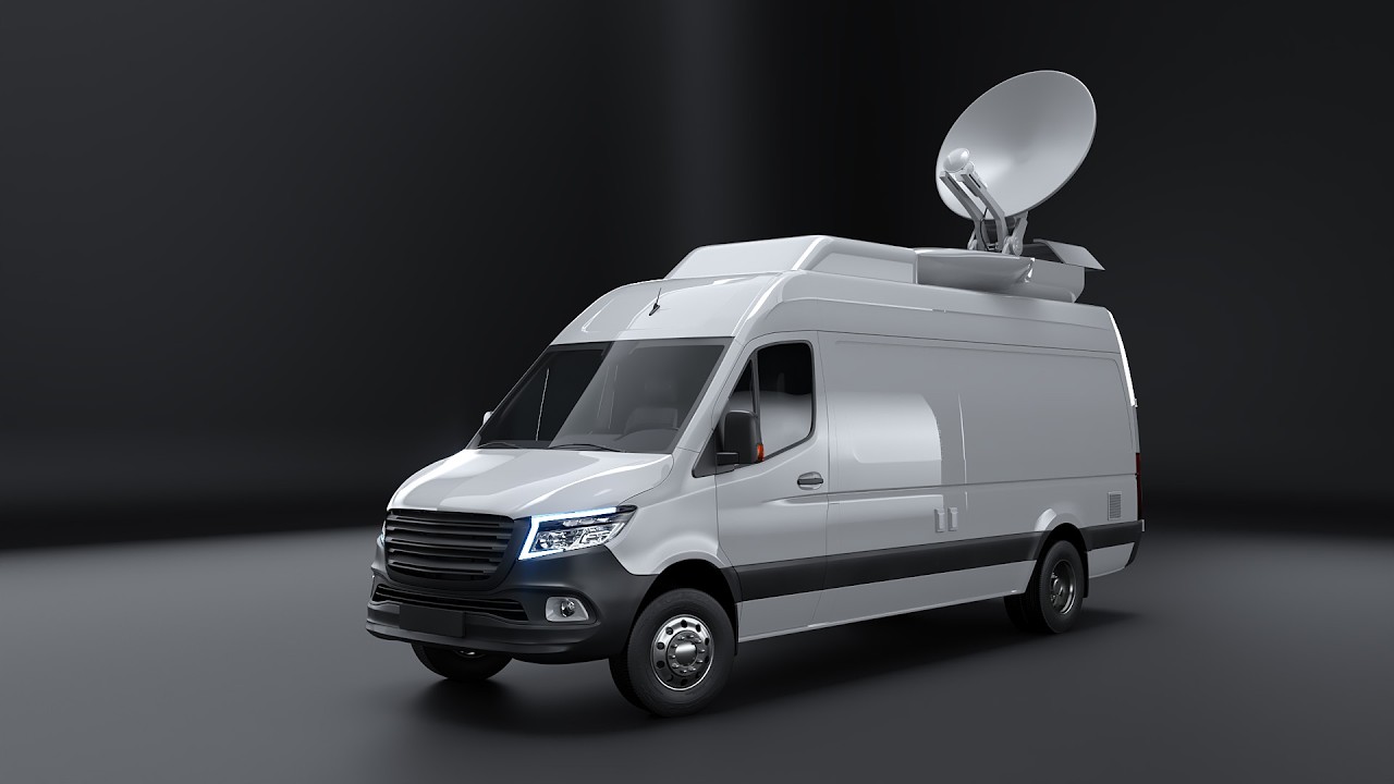 TV Yayını Uydu Van PBR 3D Model