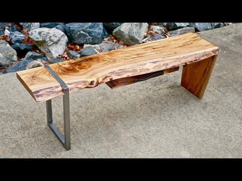 Modern Live Edge Waterfall Coffee Table Part 1 | How To Build - Woodworking