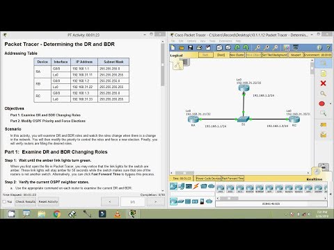 10.1.1.12 Packet Tracer - Determining the DR and BDR