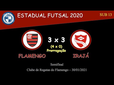 FLAMENGO 3 x 3 IRAJÁ (4 X 0 Prorrogação) - Estadual Futsal 2020 (Sub 13)