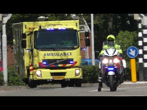 [Spoedtransport] Politie begeleidt Mobiele Intensive Care Unit 13-301 Amsterdam naar het Radboud UMC