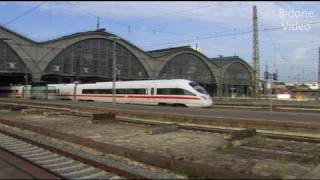 preview picture of video 'Züge - Trains am Hbf Leipzig -  Eisenbahn - Station'
