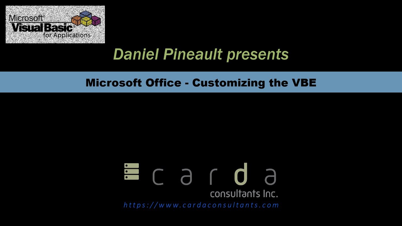 Microsoft Office - Customizing the VBE