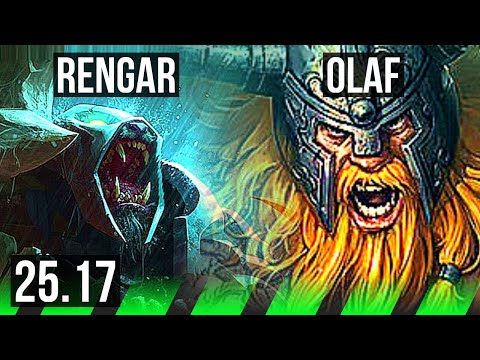 RENGAR vs OLAF (JGL) | 7 solo kills | EUW Master | 25.17