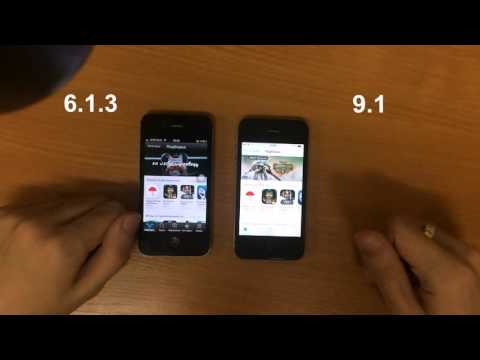 iOS 6.1.3 VS iOS 9.1 on iPhone 4s speedtest