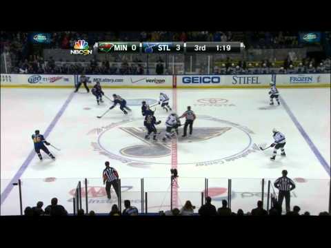 Alexander Steen EN wrister 3-0 Minnesota Wild vs St. Louis Blues 11/25/13 NHL Hockey.