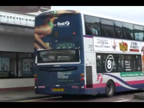 Route 8 First Manchester Volvo B9TL Wrights Eclipse Gemini 37377 (MX58 DWG) Drive Off