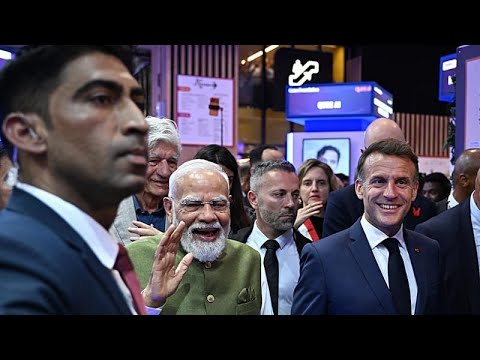 Video Thumbnail: Macron und Modi besuchen indischen Pavillon auf Frankreichs Techmesse VivaTech