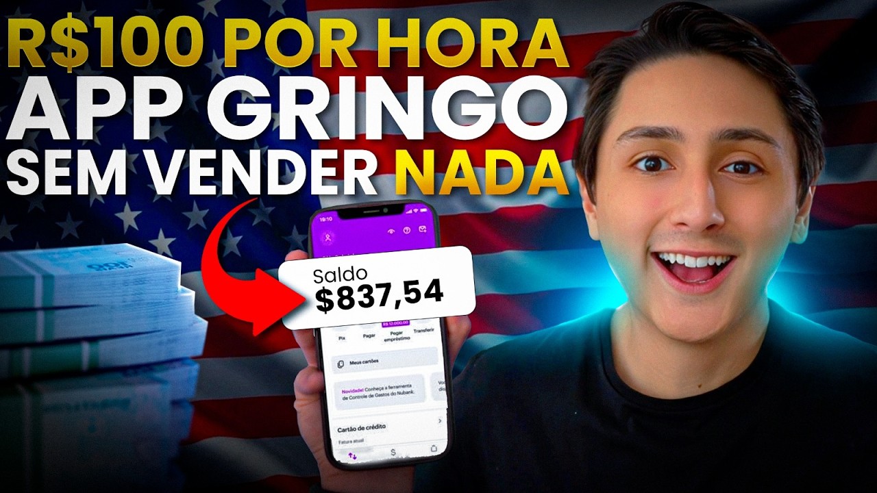 COMO GANHAR R$100 REAIS A CADA 1 HORA COM UM APP GRINGO SEM VENDER NADA!