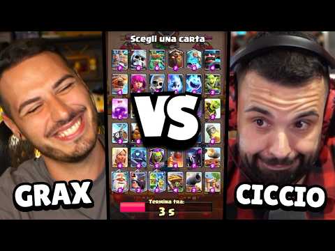 CICCIO vs GRAX... 1v1 EPICO MEGADRAFT su CLASH ROYALE!