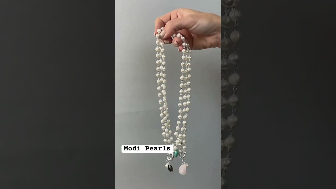 Pearl Necklaces In Silver #pearls #jewelry #oceanpearl #pearlaccessories #necklace #handmade