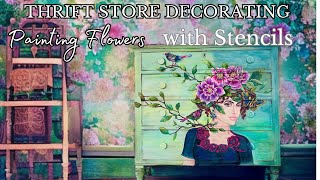 Thrift Decorating / How to create a hand painted look with Stencils
