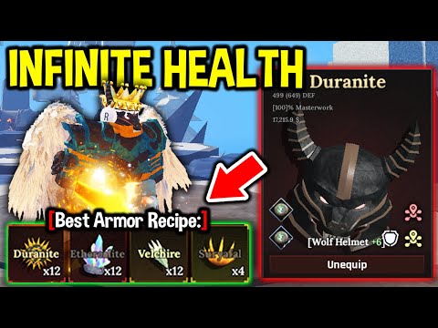 I Crafted BROKEN INFINITE HEALTH ARMOR RECIPE in The Forge Roblox