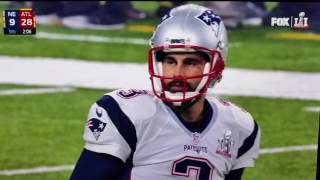 James White #28 Patriots 6yd td Stephen Gostkowski #3 onside kick