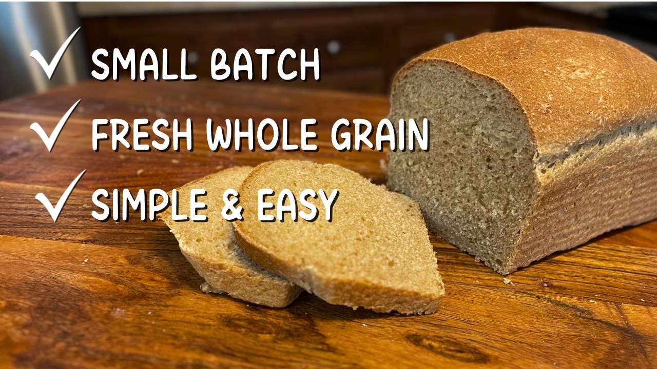 How to Make One Simple Sandwich Loaf (100% whole wheat freshly milled)