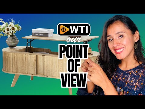 Small Lift Top Coffee Table with Sliding Tambour Door - WTI product video review